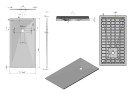 Поддон для душа из искусственного камня  VST-4SR9017W, 1700*900*30, белый матовый