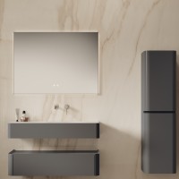 База под раковину Vincea  Caprise 1000 подвесная, 1 выкатной ящик soft close, серый матовый