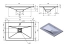 Раковина для ванной Uperwood Geo 70 см, графит