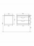 Тумба под раковину для ванной подвесная Uperwood Modul 61х44,4х55 см, белая/графит