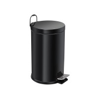 Ведро-контейнер BERGES для мусора с педалью 12 л, черное