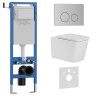 Комплект 3в1 IBERICA BLANCA инсталляция SILENCIO MINI, унитаз TOLEDO ALTO белый, кнопка смыва INOX-O хром матовый (IB.001M.TLA.231.8132)