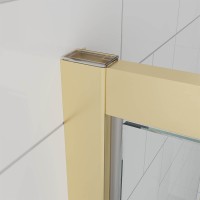 Душевой угол Veconi Ottimo P30SP G, 700х1000х1900 золото брашинг, стекло матовое