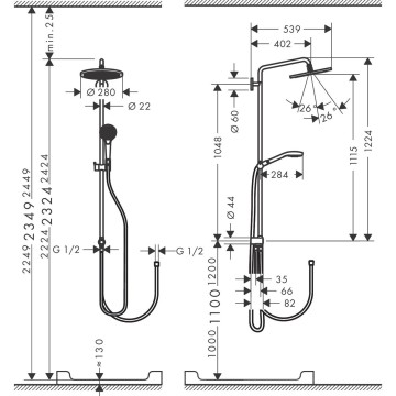 Душевая система Hansgrohe Croma Select S хром (26793000)
