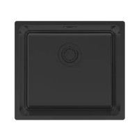 Мойка YUNI 49 UNI, нерж. сталь, YU49-MBN, матовый черный NANO-PVD, 490х440мм, Paulmark