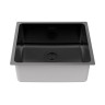 Мойка YUNI 49 UNI, нерж. сталь, YU49-MBN, матовый черный NANO-PVD, 490х440мм, Paulmark