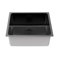 Мойка YUNI 49 UNI, нерж. сталь, YU49-MBN, матовый черный NANO-PVD, 490х440мм, Paulmark