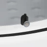 Душевая кабина полукруг, раздвижные двери, стеклянная, профиль чёрный- RGW AN-208B (381320888-34)
