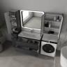 Тумба подвесная STYLE LINE "Атлантика 100", Люкс Плюс графит под раковину Атлантика 100
