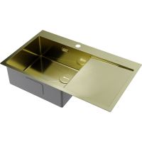 Кухонная мойка Omoikiri Akisame 86-L Side-LG нерж. сталь/светлое золото