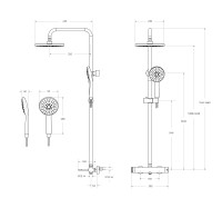 Душевая стойка со смесителем CEZARES RELAX-CD-01