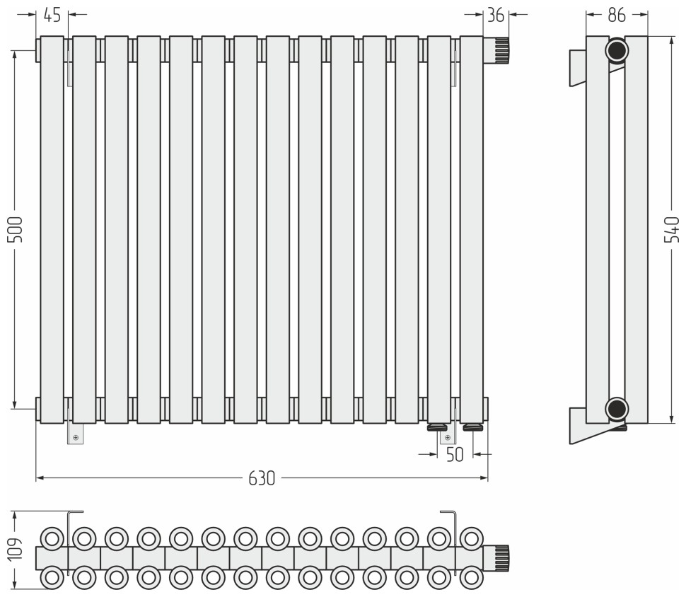 Эстет-00 EU50 500х630 14 секций