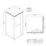 Душевое ограждение Niagara Nova NG-6835-34ВLACK (100х100х195) квадрат,черный матовый,двери раздвижные,стекло прозрачное,1 место