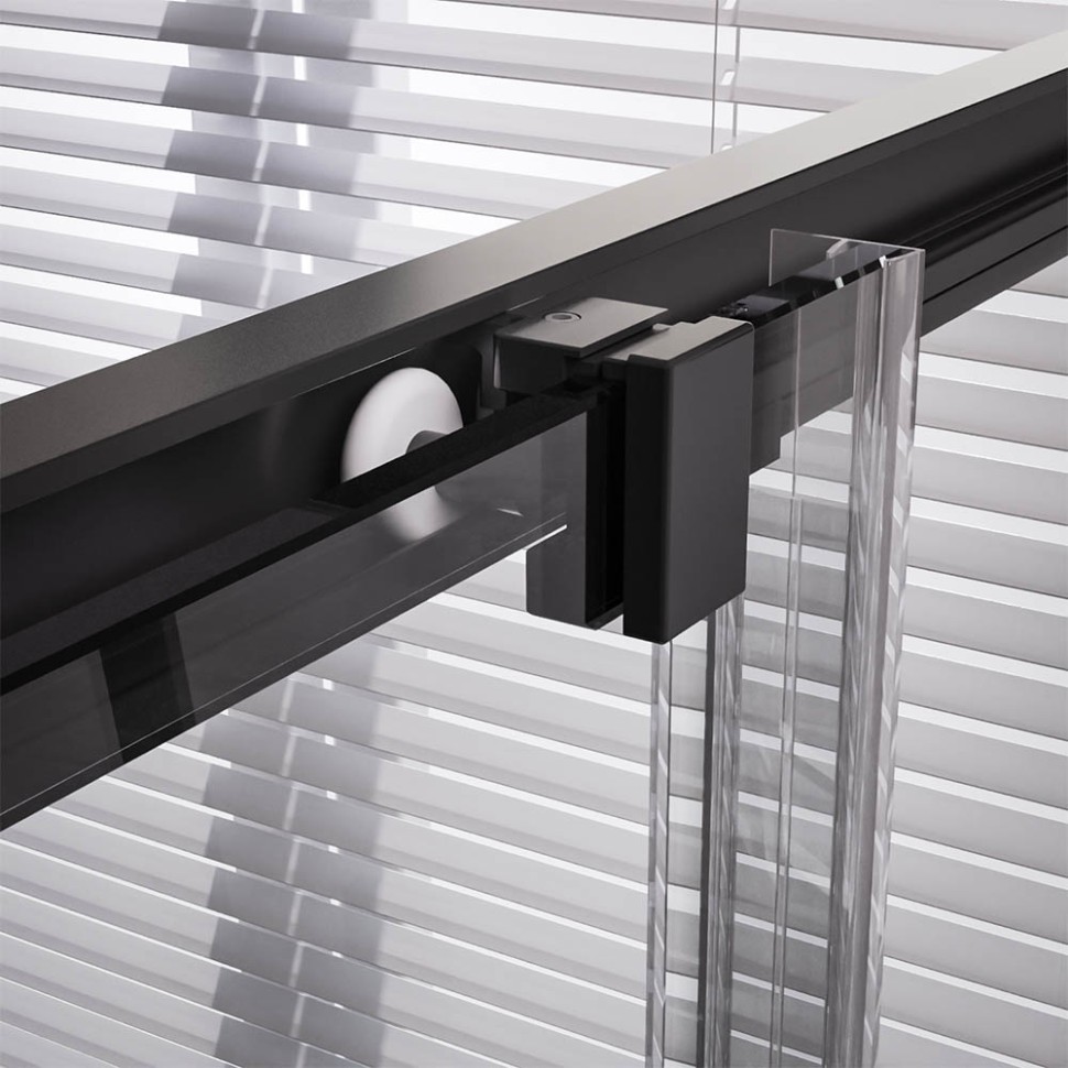 Душевой угол Veconi Premium Trento PTC-20B, 900Х900x2000, черный матовый, стекло прозрачное