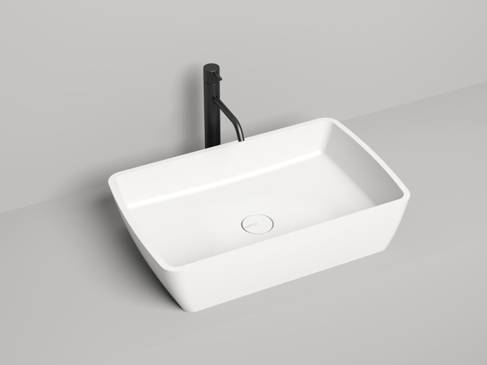 Раковина накладная GLORIA 11  покраска по RAL полностью 650х400х145 S-Stone Матовое