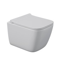 Унитаз BERGES подвесной QUATTRO S 49 см, сиденье дюропласт Quattro Strati Slim SO, микролифт, быстросъём