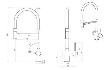 Смеситель EMAR EC-7024 ЕС - 7024 Matt Gold