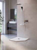 Душевой поддон трапеция RGW ST/T-W Белый (800x800)