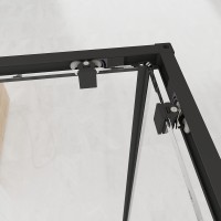 Душевой угол Veconi Evo 300 B, 1000х800x1950, черный матовый, прозрачное стекло