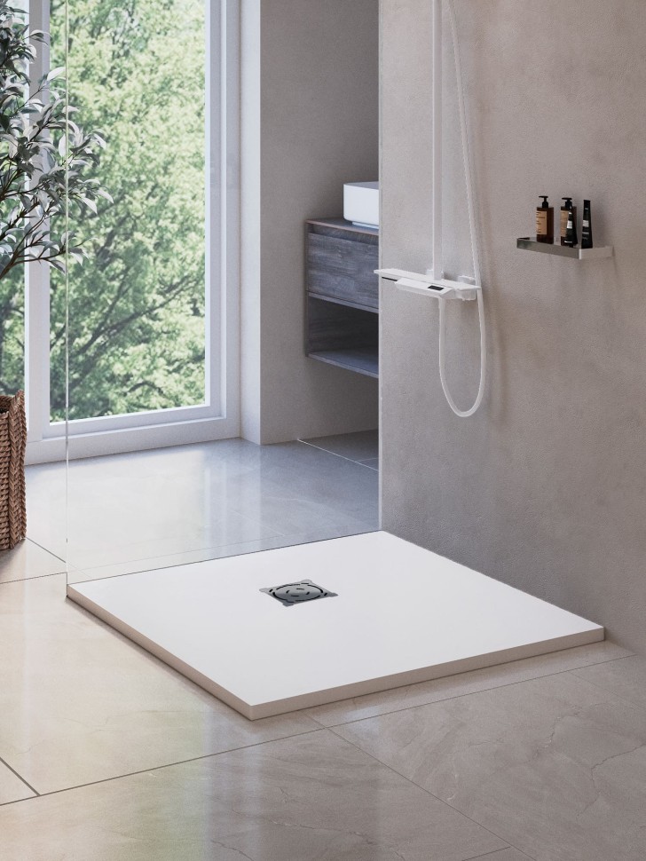 Душевой поддон квадратный RGW ST-W Белый (1000x1000)