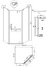 Душевое ограждение Grossman Pragma 302.K33.03.9090.21.10 (90х90х195) трапеция,распашная,черный матовый,стекло тонированное, 1 место