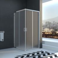 Душевой угол Veconi Rovigo RV-22, 1000x900x1950, хром, стекло pear