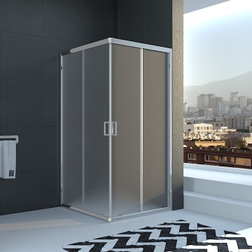 Душевой угол Veconi Rovigo RV-22, 1000x900x1950, хром, стекло pear