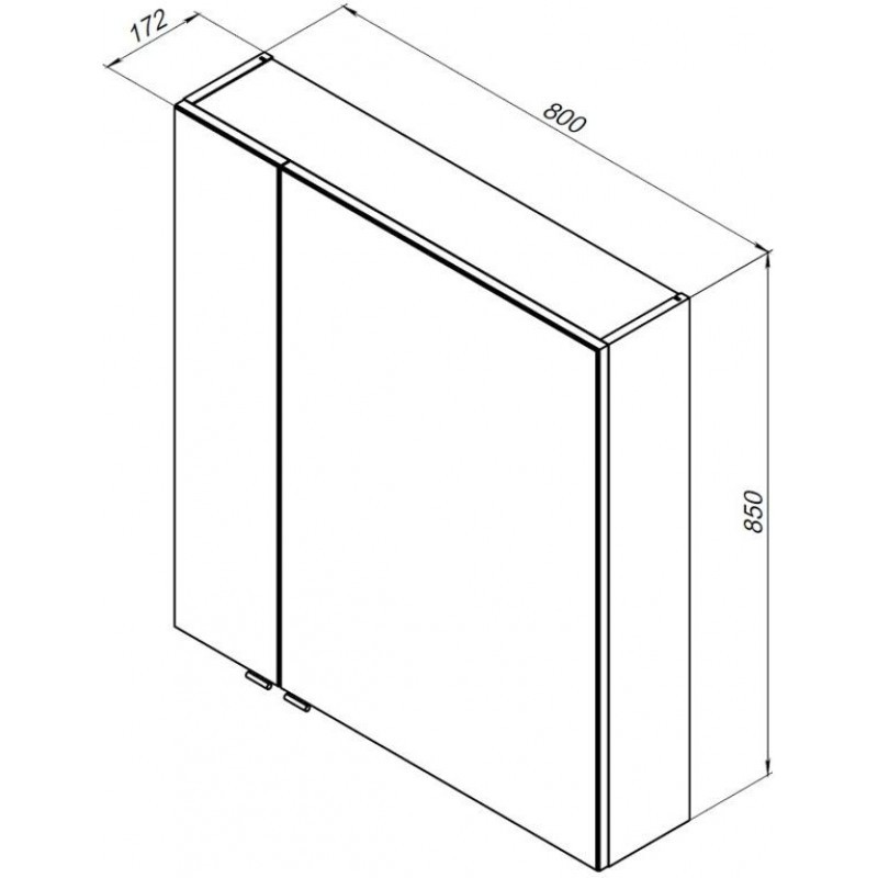 Зеркало Aquanet Алвита 80 серый антрацит