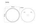 Зеркало SENTO D700 (700*700*45) LED с сенсорным выключателем
