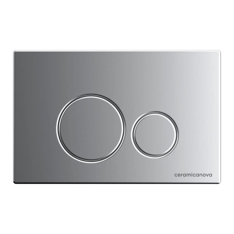 Система инсталляции для унитазов CERAMICANOVA Envision с кнопкой смыва Round цвет хром матовый и креплениями, арт. CN1001M