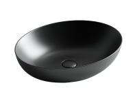 Умывальник чаша накладная овальная (цвет Черный Матовый) Element 520x395x130мм