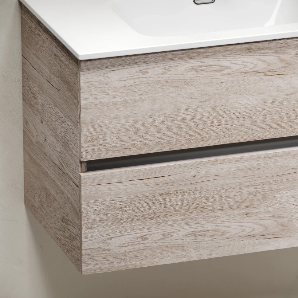 Тумба подвесная SANCOS Urban 890х450х550, c двумя ящиками оснащенными доводчиками, дуб галифакс натуральный , арт. UR90EG