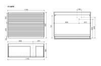 Тумба напольная SANCOS Folk Floor правая 1190х445х850, c двумя ящиками оснащенными доводчиками, Grey soft, арт.FL120FRGS