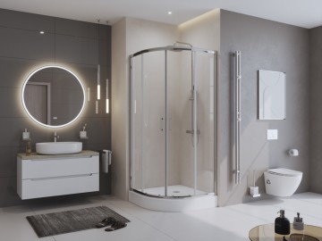 Душевой уголок BelBagno UNO-195-R-2-95-C-Cr