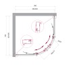 Душевой уголок BelBagno UNO-195-R-2-95-C-Cr