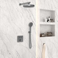 Душевой комплект VSFW-4I212GM встраиваемый, двухрежимный, вороненая сталь