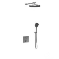 Душевой комплект VSFW-4I212GM встраиваемый, двухрежимный, вороненая сталь