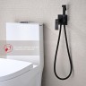 Смеситель Raglo встраиваемый с гигиеническим душем черный