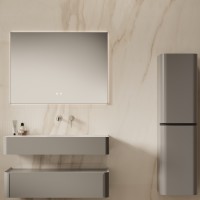 База под раковину Vincea  Caprise 1000 подвесная, 1 выкатной ящик soft close, светло-серый матовый