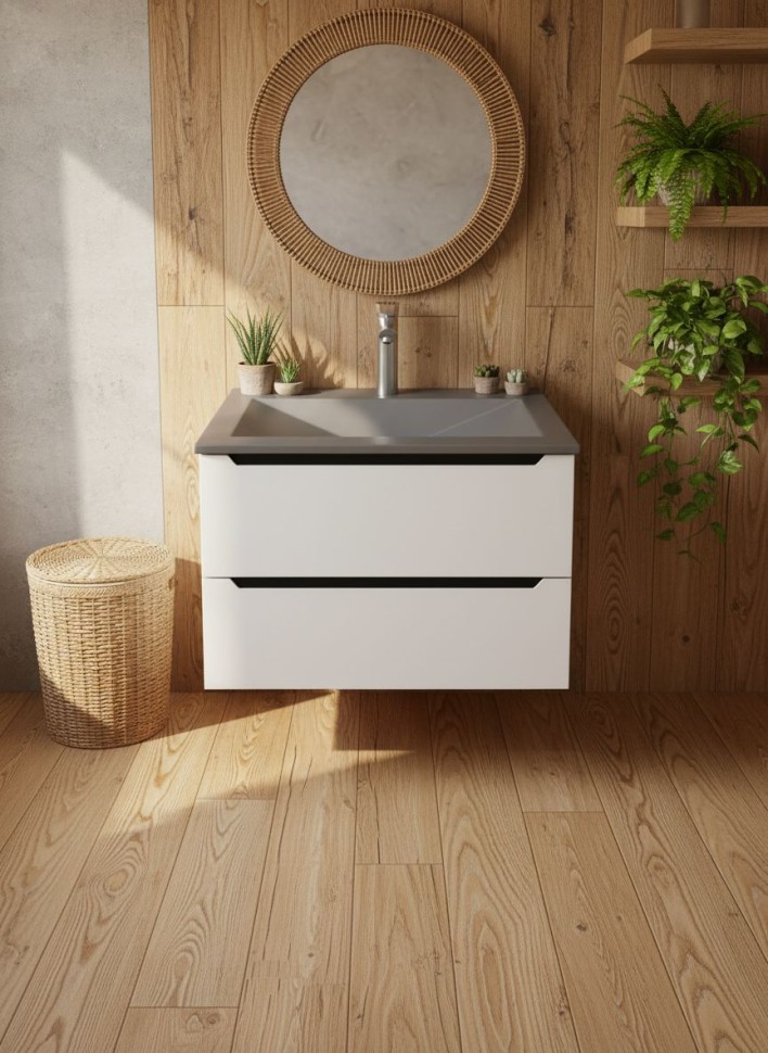 Раковина для ванной Uperwood Geo 80 см, графит