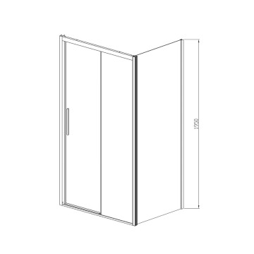 Душевой уголок Софт (Soft) VSR-3SO8013CLGM, 1300*800, вороненая сталь, стекло прозрачное