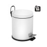 Ведро-контейнер BERGES для мусора с педалью 5 л, микролифт, белое