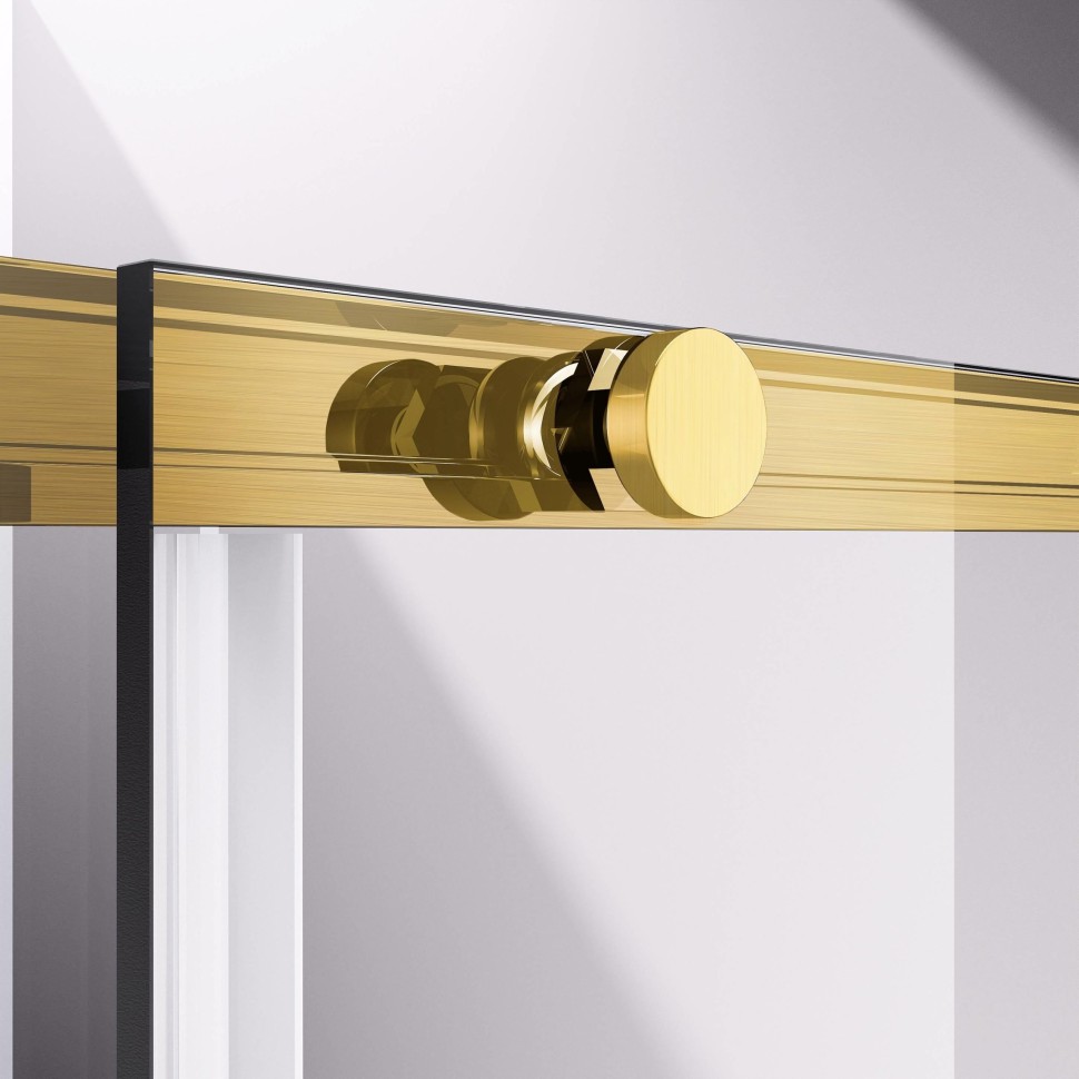 Душевой уголок Slim-N VSR-4SN8013CLG, 1300*800, брашированное золото, стекло прозрачное