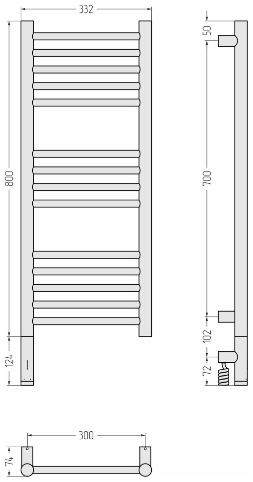 Богема 3.1 прямая 800х300 МЭМ левый