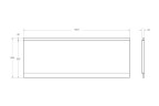 Передняя панель для акриловой ванны с комплектом крепежа для установки на каркасе CEZARES ECO-155-F-SCR-W37
