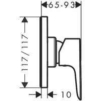 Смеситель для душа Hansgrohe Talis E 71764000 хром (внешняя часть)