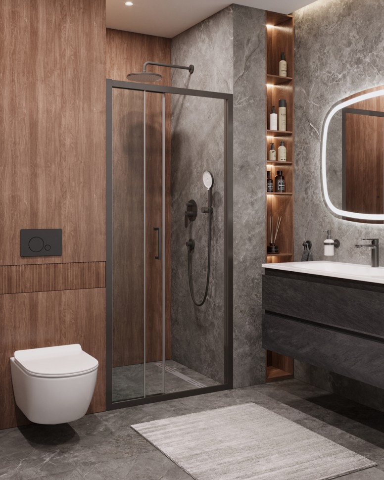 Душевая дверь CEZARES MOLVENO-BF-3-90-C-GM-IV