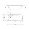 Ванна BERGES акриловая NELU 170x75 с каркасом