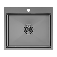 Мойка нерж. сталь KRONER 59, PM215951-GM, вороненая сталь, 590х510мм, Paulmark