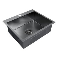 Мойка нерж. сталь KRONER 59, PM215951-GM, вороненая сталь, 590х510мм, Paulmark